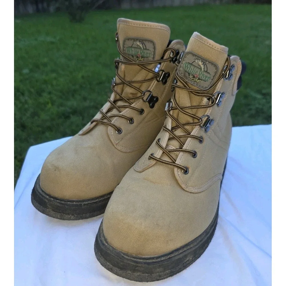 White River Fly Fishing Wading Boots  Size 9 Men's Kaki